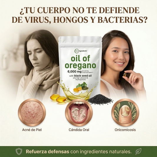 Aceite de Orégano Ultra Concentrado (6.000 mg) + Semillas Negras | Grado Terapéutico